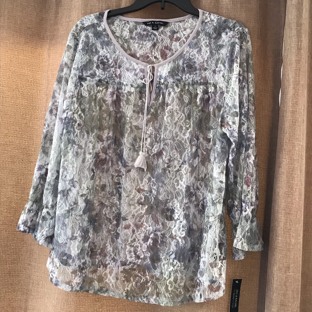 Nwt Sheer Lace Top